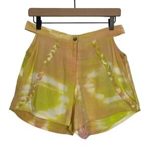 Tallow Rhapsody Cut-out Shorts High Rise Tie Dye Size 6